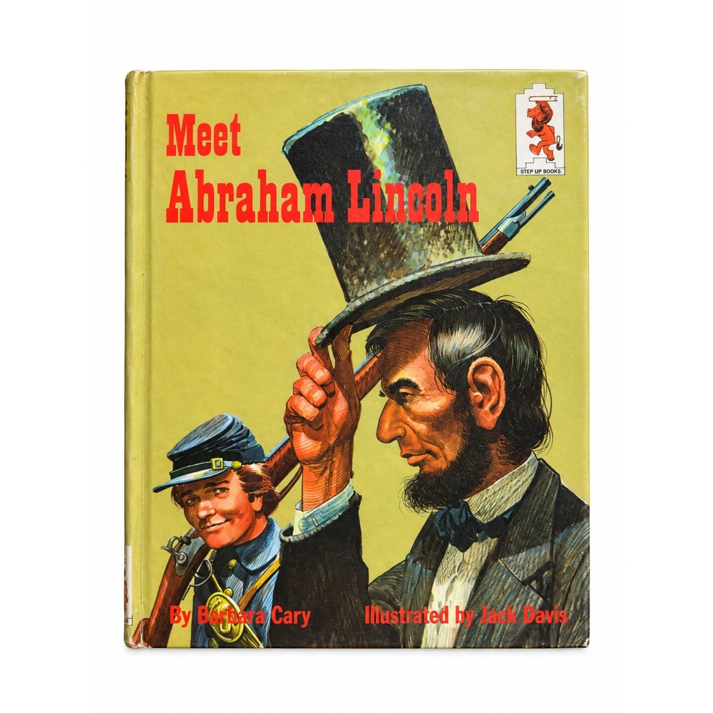 Vintage 1965 Meet Abraham Lincoln Step-Up Books Hardcover Jack Davis Art